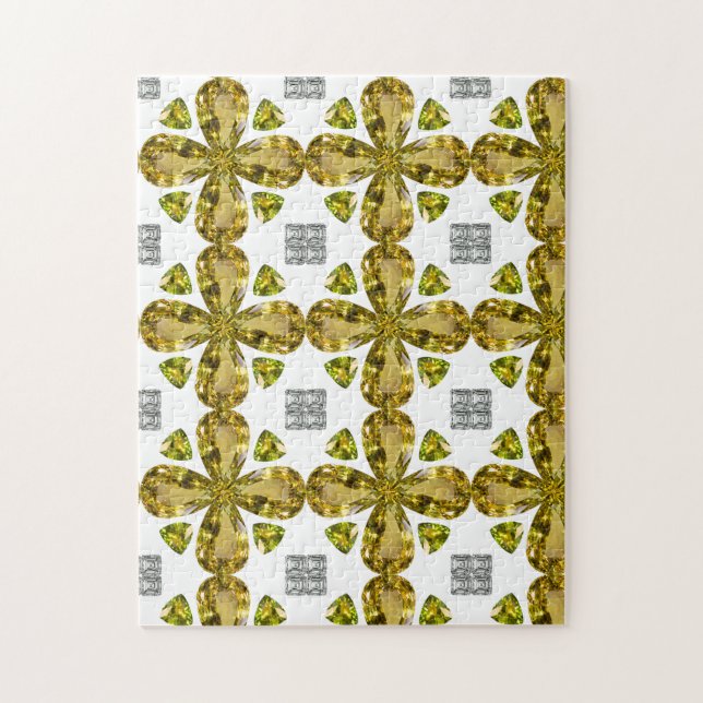 Citrine Diamond Color Art, gelb Puzzle (Vertikal)