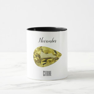 Citrine Gem Yellow Coffee Tasse November Birthston