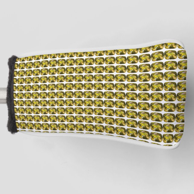 Citrine Gemstone Gelb Golf Headcover (Vorderseite)