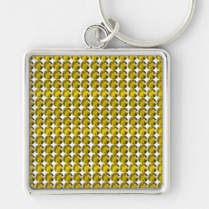 Citrine Gemstone Kunst, Gelber Schlüsselanhänger