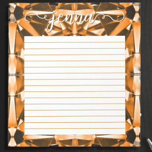Citrine Gemstone Personalisiert Lined Notizblock