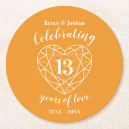 Citrine Jubiläum 13 Jahre Party gelbe Untersetzer