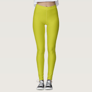 Citrine Solid Schlicht Color Leggings