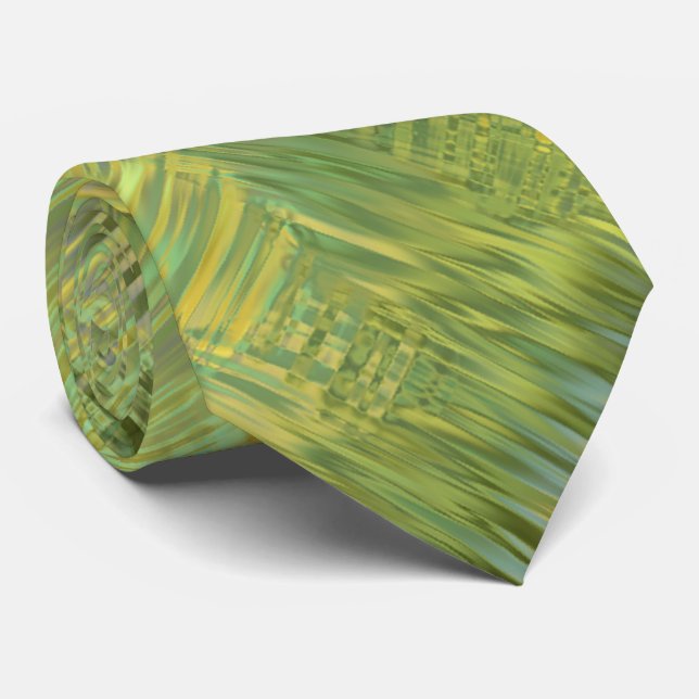 Citrine Yellow Glassy Textur Krawatte (Gerollt)