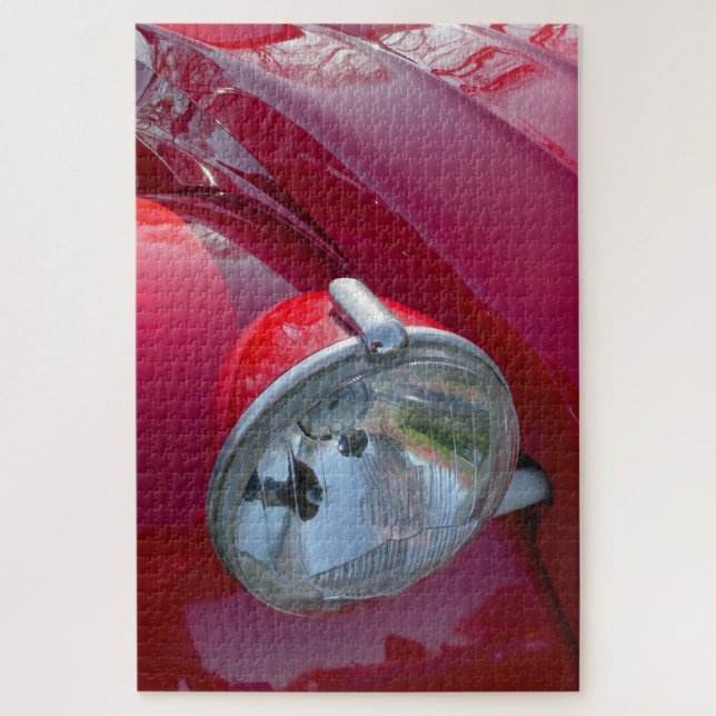 Citroë 2CV, Vintages französisches Auto. Puzzle (Vertikal)