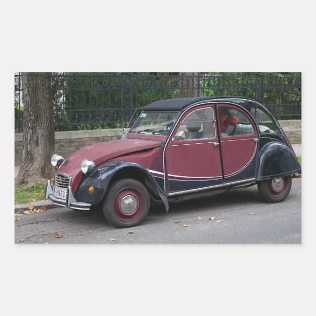 Citroën 2 CV Rechteckiger Aufkleber (Vorderseite)