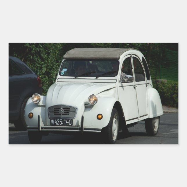 Citroën 2 CV Rechteckiger Aufkleber (Vorderseite)