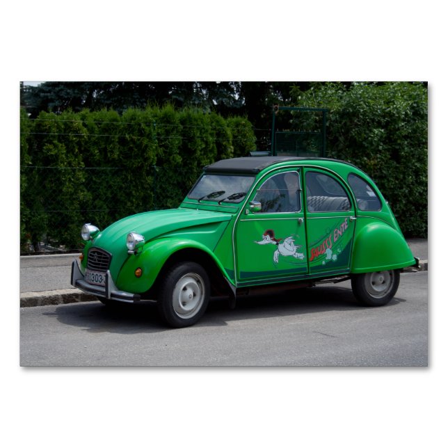 Citroen 2 CV Sauss Ente Tischnummer (Vorderseite)