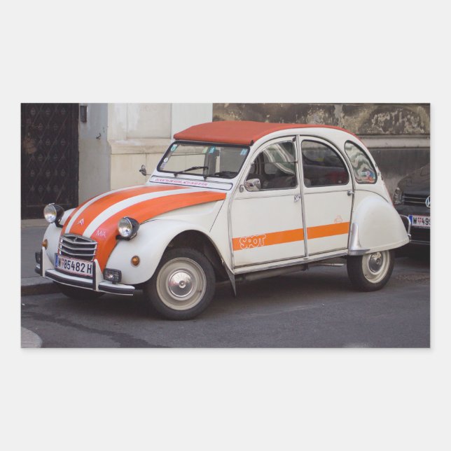 Citroën 2 CV Spot Rechteckiger Aufkleber (Vorderseite)