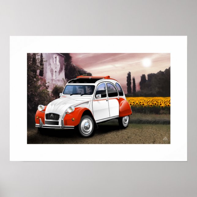 Citroen 2CV Dolly Poster Illustration (Vorne)