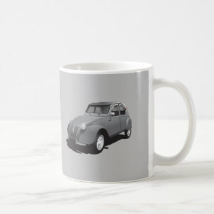 Citroën 2CV - Grau - Logo - diy Tasse -