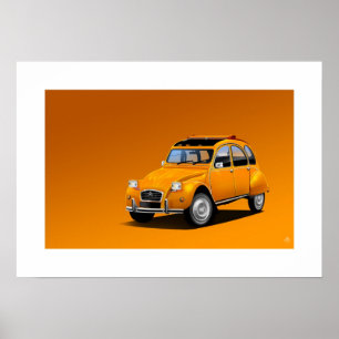 Citroen 2CV Poster Illustration