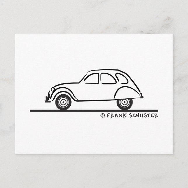 Citroen 2CV Postkarte (Vorderseite)