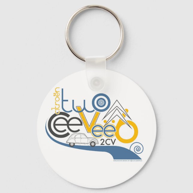 Citroen 2CV Schlüsselanhänger (Vorderseite)