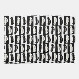 Citroen 2CV Schwarz-weiß Handtuch