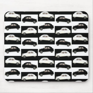 Citroen 2CV Schwarz-weiß Mousepad