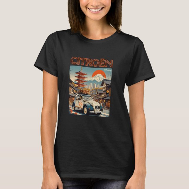 Citroën Chureito Pagoda Mount Fuji Japan T-Shirt (Vorderseite)