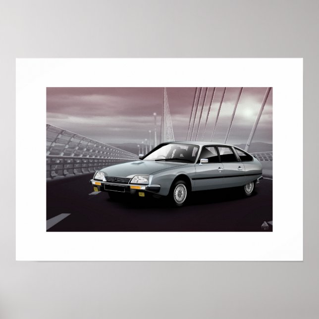 Citroen CX GTI mk1 Poster Print (Vorne)