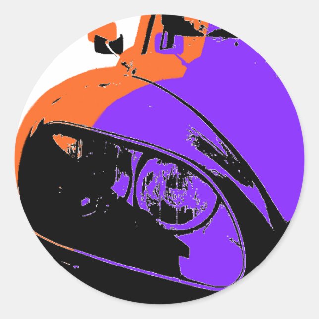 Citroen DS Runder Aufkleber (Vorderseite)