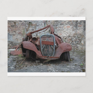 Citroen in Oradour, Frankreich Postkarte