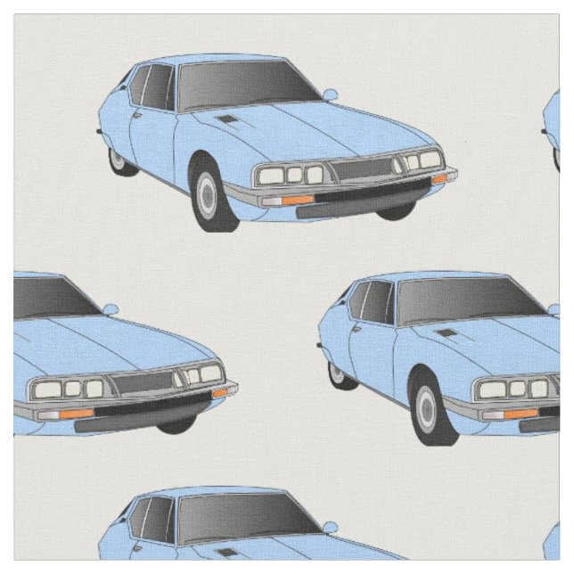 Citroen Inspektions-Eis-Blau-Gewebe Stoff (Nahaufnahme)
