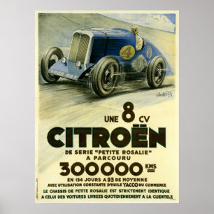 Citroen-Sets ein Abstandsaufzeichnung im Jahre Poster