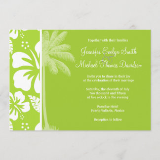 Citron Green tropischen Hibiskus; Sommerpalme Einladung