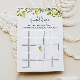 CITRON Lemon Bridal Bingo Einladung