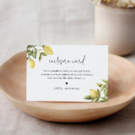 CITRON Lemon Citrus Beilage Karte 5"x3.5"