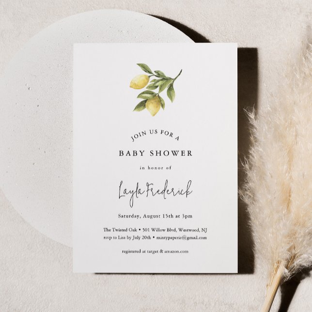 CITRON Lemon Kinderdusche Einladung (Von Creator hochgeladen)