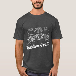 Citron Traction Avant Skript-Emblem und subtile Kr T-Shirt