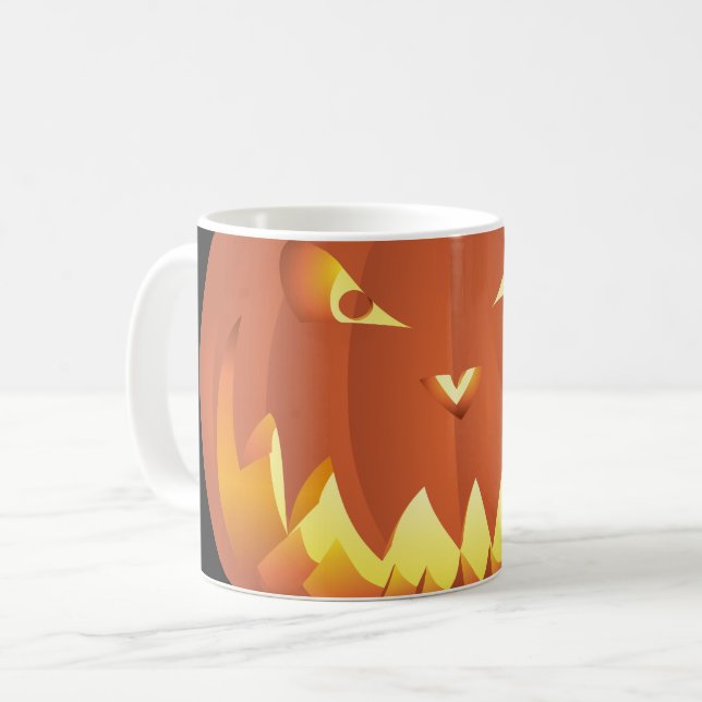 Citrouille pour Halloween ... Kaffeetasse (Vorderseite Links)
