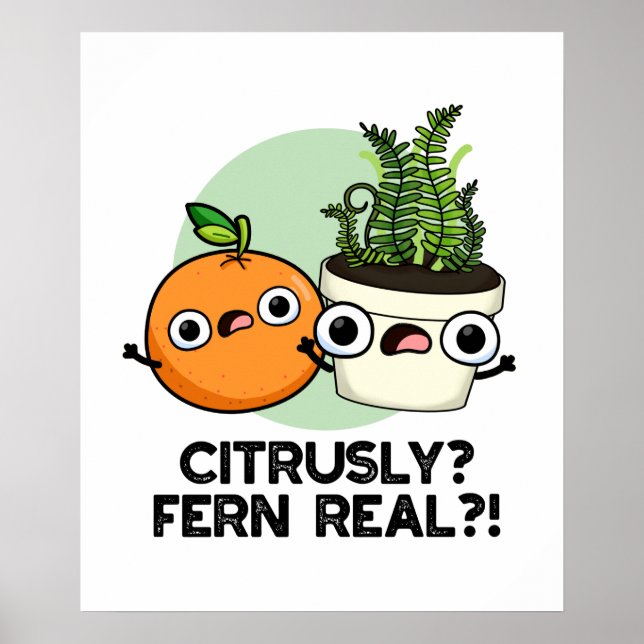 Citrous Fern Real Funny Citrus Pflanze Puff Poster (Vorne)