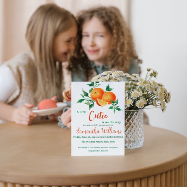 Citrus A Little Süsse ist auf dem Weg Baby Dusche Einladung (Von Creator hochgeladen)