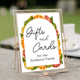 Citrus Baby Duschgeschenk Tafelschild Poster