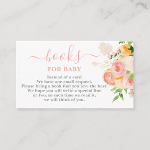 Citrus Baby Shower Books for Baby Girl Card Begleitkarte