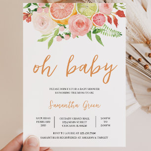 Citrus Baby Shower Einladung