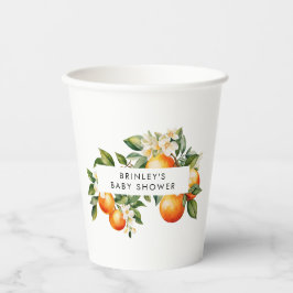 Citrus Baby Shower Paper Cup Kleine Süsse Orange Pappbecher