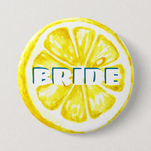 Citrus Bachelorette   Lemon Bride Button