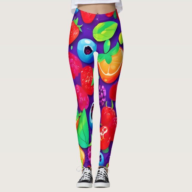 Citrus & Berries Burst Leggings (Vorderseite)