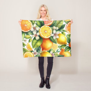 Citrus Bloom Fleecedecke