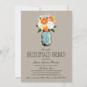 Citrus Bloom Mason Jar   Bridesmaid Brunch Einladung