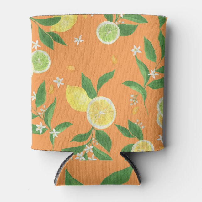 Citrus Bloom Wasserfarbstoff Dosenkühler (Vorderseite)