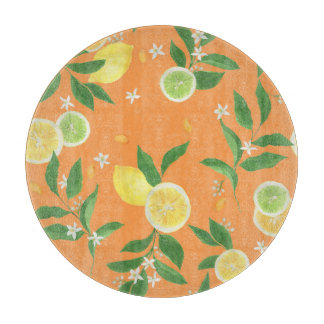 Citrus Bloom Wasserfarbstoff Schneidebrett