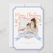 Citrus Blue Chinoiserie Wappen Ein Foto Weihnachte