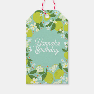 Citrus Botanical Custom Geburtstagsgeschenk Tag Geschenkanhänger