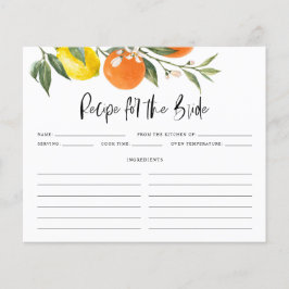 Citrus Botanical Summer Brautparty Rezept Card