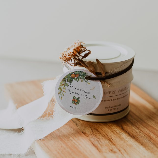 Citrus Botanische Vegetation | Hochzeit Danke Geschenkanhänger (Von Creator hochgeladen)