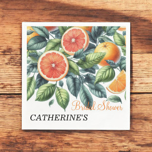 Citrus Brautparty Elegant Lemon & Orange Serviette