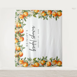 Citrus Brautparty Foto Hintergrund Orange Blossom Wandteppich